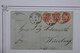 AT12 PRUSSE BELLE LETTRE  1863 HALLE POUR WURZBURG  +BANDE DE 3  T.P +PAS COURANT+AFFRANCH. PLAISANT - Storia Postale