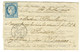 Etoile 11 / N° 37 Càd PARIS / R. ST HONORE 14 NOV. 70 Sur Lettre Pour Fondary Par Brassac (Puy De Dôme) Sans Càd D'arriv - War 1870