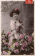 Prénom Jeanne (Sainte) Femme Et Fleurs - Carte Iris N° 1074 - Vornamen