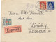 Lettre En Express Obl Flims Le 17 IX 19 Sur N° 119, 120 Helvetia Pour Zürich + Taxe 20c N° 47 - Lettres & Documents