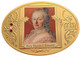 AUSTRIA. MEDALLA SERIE MONARQUÍA AUSTRIACA. EMPERATRIZ MARÍA TERESA. BRONCE DORADO CON PIEDRAS - Royal / Of Nobility