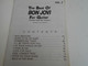 BON JOVI. Livre-Partition VOL. 2 : The Best Of For Guitar - 10 Titres - - Gesang (solo)