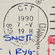 PORTUGAL,1990,DUE,POST MARK,IN RED COLOUR,LOSEN 5Kr IN GREEN COLOUR POST MARK,BACK SIDE STONE BEACH POST CARD,TO SWEDEN. - Lettres & Documents