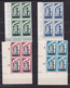 1956 Europa CEPT Europe ANNATA  YEAR In Quartina Di 6 Paesi MNH** Bl.4 TORRE TOWER - Années Complètes