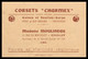 Buvard 12 X 8 Cm - Corsets " CHARMEX " - Gaines Et Soutien Gorge - Madame Moulineau - 11, Rue Du Breloquet à CHOLET - Vestiario & Tessile