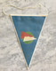 Vintage Pennant 1970s Soviet Russia USSR Trade Union Of The Sea & River Fleet Workers, Bright Blue - Maritime Decoration