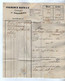 VP19.461- 1864 - Lettre / Bordereau - Banque & Recouvrements François DATS & Cie à ROUEN Pour CHINON - Bank En Verzekering