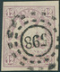 BAYERN 18 O, 1867, 12 Kr. Hellbraunviolett, Kabinett, Mi. 130.- - Bavière
