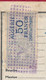 ALGERIE - FISCAL 50F Type Daussy Impôt Du Timbre, Sur Carte D'identité - Alger 1951 - Other & Unclassified