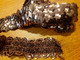 GALON RUBAN Paillettes Sequins 40 Mm Cuivre Marron Glacé COUTURE MERCERIE - Dentelles Et Tissus