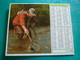 Calendrier 1986 Oberthur  Chasse Et Peche Truite   Almanach Facteur PTT POSTE Département Sarthe - Grand Format : 1981-90