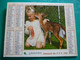 Calendrier 1986 Oller Fille Daim Faon Chien Blanc  Almanach Facteur PTT POSTE Département Sarthe - Grand Format : 1981-90