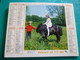 Calendrier 1987 Oller  Fillette Chien Cocker  Poney Almanach Facteur PTT POSTE Département Sarthe - Grand Format : 1981-90