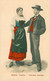 Fantaisie Folklore Costume Alsace Alsacienne Elsässerin Nœud Jupe Jeune Fille Personnage Ruban Couple - Personajes