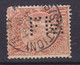 Belgium Perfin Perforé Lochung 'FM' 1893 Mi. 53, 10c. Leopold II. ANVERS Station Cancel (2 Scans) - 1909-34