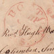 1848 - QV - Reine Victoria - Devant Et Verso Partiels D'enveloppe  De BALLYMAHON, Irlande Vers COLUMBIA, USA - Marcofilie