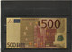 FRANCE    Billet De 500 Euros   En Polymère Plaqué Or  Série 2002 - Fiktive & Specimen