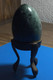 Vintage Decorative Heavy Stone Green Egg With Stand, 250 G, From Italy - Eggs