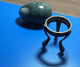 Delcampe - Vintage Decorative Heavy Stone Green Egg With Stand, 250 G, From Italy - Uova