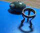 Delcampe - Vintage Decorative Heavy Stone Green Egg With Stand, 250 G, From Italy - Eieren