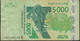 W.A.S. SENEGAL  P717Kj 5000 FRANCS (20)11 2011 Signature 37  FINE FOLDS Only 1 P.h. - États D'Afrique De L'Ouest