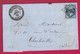 N°22 C 2857 PIERREPONT MOSELLE POUR CHARLEVILLE ARDENNES INDICE 18 LETTRE COVER FRANCE - 1849-1876: Classic Period