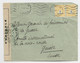 ARC TRIOMPHE 2FR PAIRE LETTRE PARIS 74 7.III.1945 POUR SUISSE CENSURE UP 50 OUVERT TARIF - 1944-45 Arco Di Trionfo