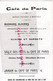 87-LIMOGES-RARE PROGRAMME CAFE DE PARIS 1911- M. PALLIER-SIZES ECOLE MUSIQUE-MME MISTLER-THOMAS-TARDIEN-LAGUENY - Programmes