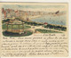 Weymouth - Small Postcard With A Colored Panorama Of The Coast, Traveled On 25 August 1899 (2 Images) - Weymouth