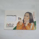 PALESTINE-(PS-JAW-GSM-0007)-woman Phoning-(350)-(Card With A Hole)(SIM2-mini)-(?)used Card+1prepiad Free - Palestine