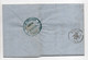 - Lettre Caisse D'Escompte LIÉVIN, FIGEAC Pour AURILLAC 23 JUIL 1862 - 20 C. Bleu Napoléon III Oblitéré Losange PC 1275 - 1849-1876: Classic Period