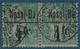 Nossi Bé N°22d Oblitéré Ile De Nossi Bé 1fr/5c Vert Variété N & O Brisés Tenant à Normal RR Signé Calves & SCHELLER - Used Stamps