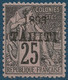 Colonies TAHITI N°27* 25c Noir Sur Rose TTB Signé Calves & SCHELLER - Unused Stamps