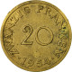 Monnaie, SAARLAND, 20 Franken, 1954, Paris, TTB, Aluminum-Bronze, KM:2 - 20 Franchi