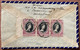 MALAYA,NEGRI SEMBILAN,1953,QUEEN CORONATION,STRIP OF 3 STAMPS,SERABAN CANCELLATION COVER. - Malaya (British Military Administration)