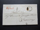 Italien Klassik 1858 Stempel ...ygallia Und Ank. Stempel Genova Arrivo Und Roter L1 D.A.a.L. Faltbrief Mit Inhalt - Lombardije-Venetië