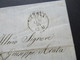 Italien Klassik 1854 Stempel Genova Faltbrief Mit Inhalt Und Ank. Stempel Genova Arrivo Geschrieben In Roma / Rom - Lombardy-Venetia