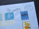 Schweiz 1960 Freimarken Postgeschichtliche Motive Nr.696 Kehrdruck Mit Zierfeld (KZ) Und Druckdatum Verwendet 1988 - Brieven En Documenten