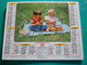 Calendrier 1989 Lavigne  Fillette Chèvre Enfants Poussins  Fille Almanach Facteur PTT POSTE Département Sarthe - Grand Format : 1991-00