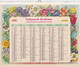 ALMANACH DU FACTEUR: Calendrier Des Postes 1990, SOMME, De Belles Fleurs - Grand Format : 1981-90