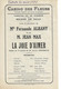 PROGRAMME DU THÉÂTRE DU CASINO DES FLEURS DE VICHY SAISON 1928. LA JOIE D'AIMER.  AVEC SON BILLET D'ENTRÉE TIMBRÉ - Programs