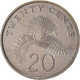 Monnaie, Singapour, 20 Cents, 1990 - Singapour
