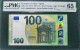 100 EURO SPAIN 2019 DRAGHI V001B2 VA000 CERTIFICATE PMG 65 RARE LOW SERIAL ONLY EVEN NUMBERS SC FDS UNCIRCULATED PERFECT - 100 Euro