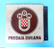 WW2 - CROATIA (NDH) "TOBACCO STORE " Original Vintage Large Massive Enamel Sign * Tabak Emaille Croatie Kroatien Ustase - Werbeartikel
