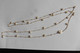 Neuf - Long Collier Sautoir Bala Boosté Chaîne Métal Doré Petites Perles Blanc Nacré - Necklaces/Chains