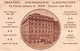 013954 "ROMA - STAZIONE LATO ARRIVI - HOTEL PENSIONE LEONCINI-CASA FONDATA NEL 1890" VEDUTA, II QUARTO XX SECOLO. PUBBL. - Pubblicitari