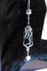 Pendentif Style Art Nouveau En Argent Onyx Rubis Perle D'eau Douce Et Marcassites - Sans Chaîne - Pendentifs