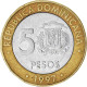 Monnaie, République Dominicaine, 5 Pesos, 1997 - Dominicana