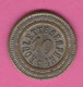 Jeton De Jeu - Roulette Serpent - Cartaux Paris - 10 Centimes - Casino