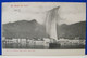 (L) LECCO - ANIMATA - PANORAMA DAL LAGO - UN SALUTO - BARCA A VELA - NON VIAGGIATA 1904 - Lecco